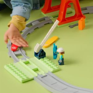 LEGO DUPLO 10426 Train Bridge and Tracks Expansion Set (42 Pieces) Building Block Toys Mainan Block