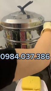 Nồi hấp bánh bao xôi size 35cm 3 tầng hấp