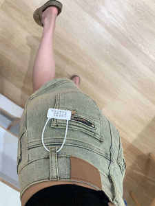 กางเกงยีนส์ขาสั้นเข้ารูปใส่แล้วดูผอมสไตล์สาวแซ่บวินเทจสไตล์อเมริกันกางเกงขากว้างเซ็กซี่ไซส์ใหญ่ใส่ช่วงฤดูร้อนสำหรับสาวอวบฮอตแพนท์เอวสูง