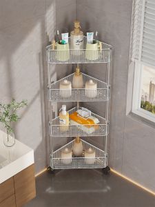 QINQI | Bathroom Tiered Floor-standing Corner Storage Rack