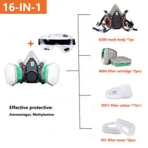 Dust Proof Fog 6200 Gas Mask 7/16 in 1 Suit Industrial Painting Spraying Respirator With Protective Glasses Safety Work Filters