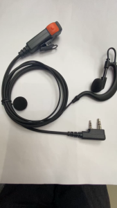 Ueblock✈ 2 Pin Walkie Talkie Headset K-Plug PU Wired Walkie Talkie Headset Earphones Dual PTT G Type with Microphone for Kenwood Baofeng 888S TYT