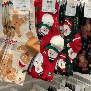 1/4 Cặp Hoạt Hình Vớ giáng sinh Santa Claus Snowman thả bánh gừng nam sock trang trí quà tặng giáng sinh