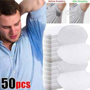 50Pcs Large Underarm Sweat Pads for Women and Men Deodorant Anti-perspiration Patch Ultra-thin Sweat Free Armpit Pads