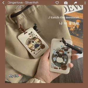 เคสบัตรนักเรียนสุดน่ารักของ Sean the Sheep พร้อมสายรัดแบบพับได้ ปกป้องบัตรค้าขาย บัตรเข้าสู่ระบบ บัตรประจำตัว บัตรประจำตัว บัตรอัปเดต