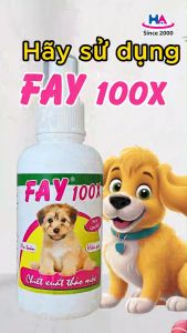Xịt ve rận bọ chét FAY 100X - Chiết xuất thảo mộc an toàn