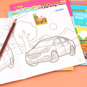 Coloring Book for Kids Tractor Paint by Number Childrens Educational Picture Learning Book Boys Girls Baby Engineering Vehicle Coloring Book