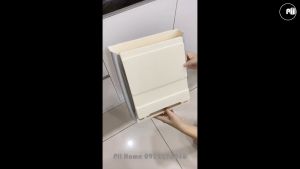 Thùng Rác Gấp Gọn Thông Minh Cài Cánh Cửa Tủ Bếp Thùng Rác Treo Có Ngăn Đựng Túi Rác Tiện Lợi