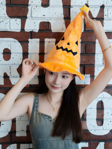 Halloween Pumpkin Hat Men Women Costume Headwear Photography Prop Devil Bat Headset Singing And Moving Party Performance Accessories