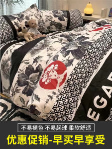 Bộ Đồ Giường Cotton Nguyên Chất Sờ Mềm Mại Cho Ký Túc Xá Sinh Viên Bộ Đồ Giường Đơn Giản Hiện Đại Bộ Bốn Món Cho Phòng Nữ Bộ Ba Món Cho Mùa Hè