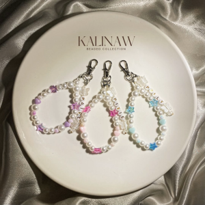 KALINAW Customized Name Star Candy Colored Beaded Keychain/ Phone Strap/ Lobster Clasp