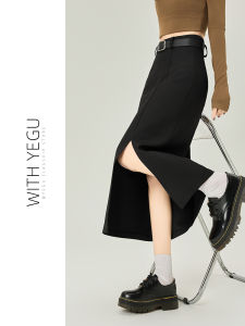 Black Asymmetrical A-Line Midi Skirt Womens Spring Summer Autumn High Waist Straight Cut Mini Dress Korean Style Zipper