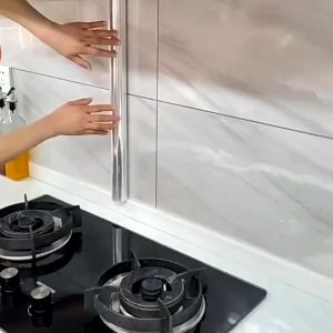 【Vinnatsu】45/60 * 300CM Meja Dinding Lemari Anti Minyak / Stiker Wallpaper Dapur Stiker Tahan Minyak Transparan