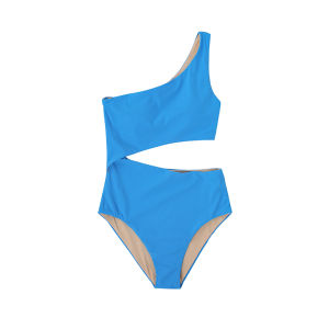 ชุดว่ายน้ำแขนกุดไม่สมมาตร LIMONE สำหรับผู้หญิง ชุดว่ายน้ำวันหยุดชายหาด เอวกระชับ ดีไซน์เก๋ไก๋ ฤดูใบไม้ผลิ 2022