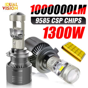 1300W 1000000LM H7 H4 Canbus Car Headlight Mini Lens H11 H8 9005 9006 HB3 HB4 LED Projector Bulb 6000K Auto Motorcycle Mini Lens