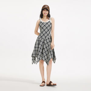 Hotwind | Plaid Design Sleeveless Dress