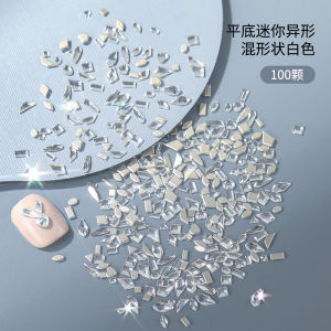 Manicure Drill Jewelry Flat Bottom Diamond Flashing Nail Art Decorations Assorted Shapes Popular Trendy Beauty Tools Accessories