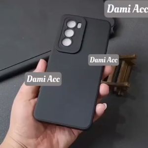 Case Oppo Terbaik untuk A3 Pro, A3x, Reno 12 5G, Macaron Squaer & Soft Case Hitam
