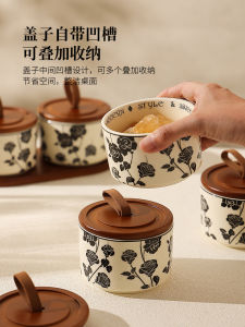 Gốm Sứ Kín Bảo Quản Bình Chống Ẩm Bao Đường Bảo Quản Lá Trà Hộp Đựng Cao Cấp Cảm Giác Nhà Bếp Bảo Quản Xi Lanh