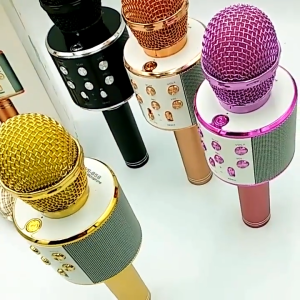 WS 858 Karaoke KTV MicBluetooth Wireless Handheld Microphone & HiFi Speaker for Mobile Phone Portable Karaoke