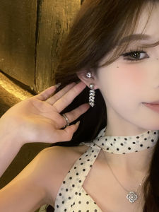 Trendy Luxury Fringed Earrings 2024 New Style Sweet Personality Micro-Paved Zircon Wheat Ear Jewelry Fashionable Versatile