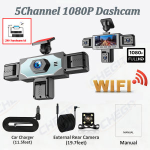 Upgrade 5Channel 360 Degree Car Dvr 1080P Video Recorder WiFi APP Dashcam 24h Parking Monitor With Rear View Camera Car Recorder