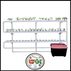 paket lengkap talang gully trapesium atau kotak hidroponik 12 meter dg tutup atas drain dan netpot