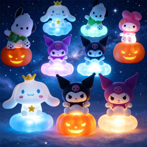 Bandai | Animation Kuromi Pochacco Kawaii Glowing Cloud Lamp Hello Kitty Bedside Lamp LED Night Light Cake Decoration Decoration Gift