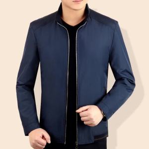 Áo Khoác Mỏng Cổ Đứng Cho Nam Trung Niên Mẫu Mới Mùa Xuân