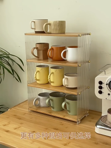 Cup Storage Rack Cup Storage Cabinet Cup Storage Organizer Countertop Storage Cabinet Acrylic Cup Rack Water Cup Tea Cup Display Rack Desktop Cup Storage Box