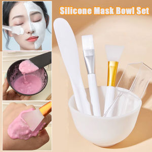 5 ชิ้น/ชุด ชุดชามผสมมาส์กหน้า / 5 in 1 DIY ชุดเครื่องมือผสมมาส์กหน้า / อุปกรณ์ดูแลผิวหน้าระดับพรีเมียม พร้อมชามมาส์กหน้า ไม้ แปรงซิลิโคน ช้อน