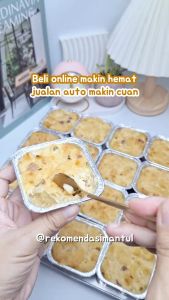 J.ONE Almunium Foil Tray cup OX 100250 1 pack isi 100 pcs OX 1400 ISI 50pcs/lasagna macaroni Schotel Dimsum Mentai