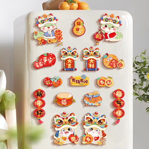 New 2025 Snake Year Lucky Charm Fridge Magnet New Year Spring Festival Decorative Hanging Ornament Cute Atmosphere Setup Resin Material