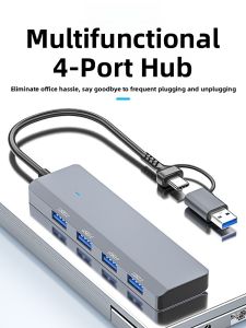 Earise | Multi-port USB 3.0 High-speed Expander One-to-four Desktop Computer USB Drive Conversion Interface Multi-functional HUB Adapter