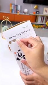 100PCS Disposable Straws Can Be Bent Independent Packaging Flat Straws Spot Wholesale Food-grade Plastic PP Transparent Straws