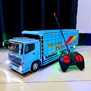 Truk tronton buat mainan anak miniatur truk tronton remot control full variasi lampu kedip buat pajangan dan hadiah