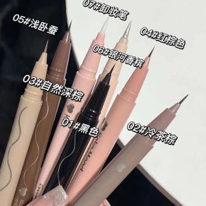 Ultra-Fine Waterproof Sweat-Proof Long-Lasting Newbie Beginner Lower-Lash Caterpillar Pen Two-In-One ROZO Eyeliner Pen