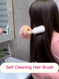 3PCS Self-Cleaning One-Pull Cleaning Hair Comb Scalp Massage Brush Anti-Static Retractable Hair Comb Women Curly Straight