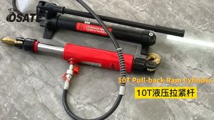 🔶5T/10T Hydraulic tensioning rod hydraulic cylinder automotive vehicle maintenance tool，Hydraulic jack small hydraulic cylinder