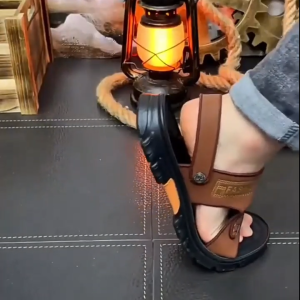 Sandal Kulit Pria Anti Slip Anti Licin Kekinian Lebaran Sendal Sandal Jepit Tali