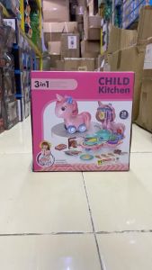 [KST] 3in1 Tas Mainan Masak Masakan 30pcs Anak Perempuan | Child Kitchen Unicorn | Kado Ulang Tahun Anak Cewek