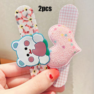 2/3/4pcs Childrens Hair Patch Cartoon Velcro Hair Patch Hairband Patch Hair Clip Headwear Bow Hair Accessories