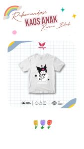 My In Baju Kaos Distro Anak Perempuan Tangan Pendek Usia 1-13 Tahun Atasan Anak Kaos Kuromi Blink K101