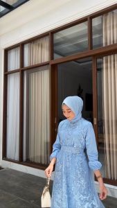 BISA COD - BEST SELLER CALSEY DRESS + OUTER BROKAT SIZE M-XXL