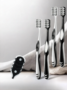 แปรงสีฟันแบบแข็งปานกลางสำหรับผู้ชาย ทำความสะอาดได้ดี ถือได้ 2 ชิ้น สำหรับใช้ในบ้าน ป้องกันการติดเชื้อ 2 ชิ้น