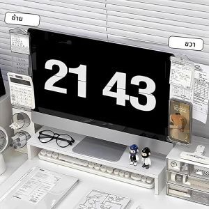 ที่วางกระดาษโน้ตแบบติดตั้งบนจอภาพ ที่เก็บกระดาษโน้ตสำหรับโต๊ะทำงาน ที่วางหนังสือบนโต๊ะทำงาน แผ่นจัดระเบียบแบบไร้ขอบสำหรับธุรกิจ