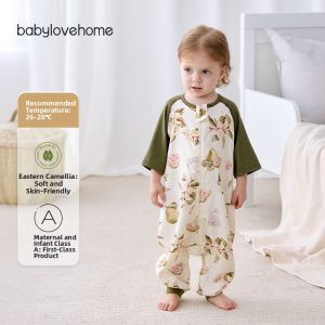 babylove | Air Conditioner Room Bamboo Cotton Gauze Legged Sleep Bag