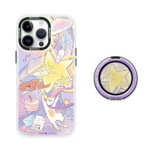 Ultra-Thin Dream Star Track Silicone Phone Case for  16Promax Magnetic Absorption Full Coverage Cute Female Version