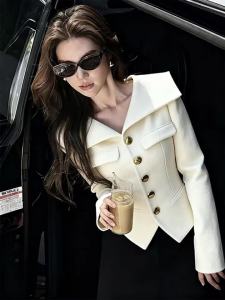 QFN | Elegant Lady French Style Elegant Slimming Tweed Jacket