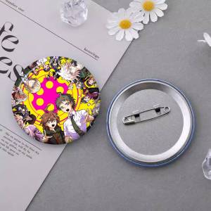 Classic Anime D-Danganronpa Creative Pins Funny Round Snap-in Brooch Badge Backpack Hat Accessories Jewelry Gifts for Friend
